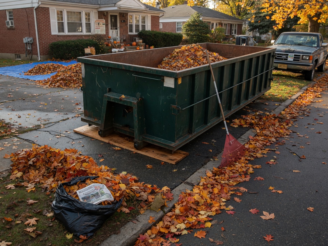 Right Dumpster Size For Long Island Fall Leaf Cleanup